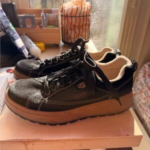 Skechers Black and Brown Men's Sneakers